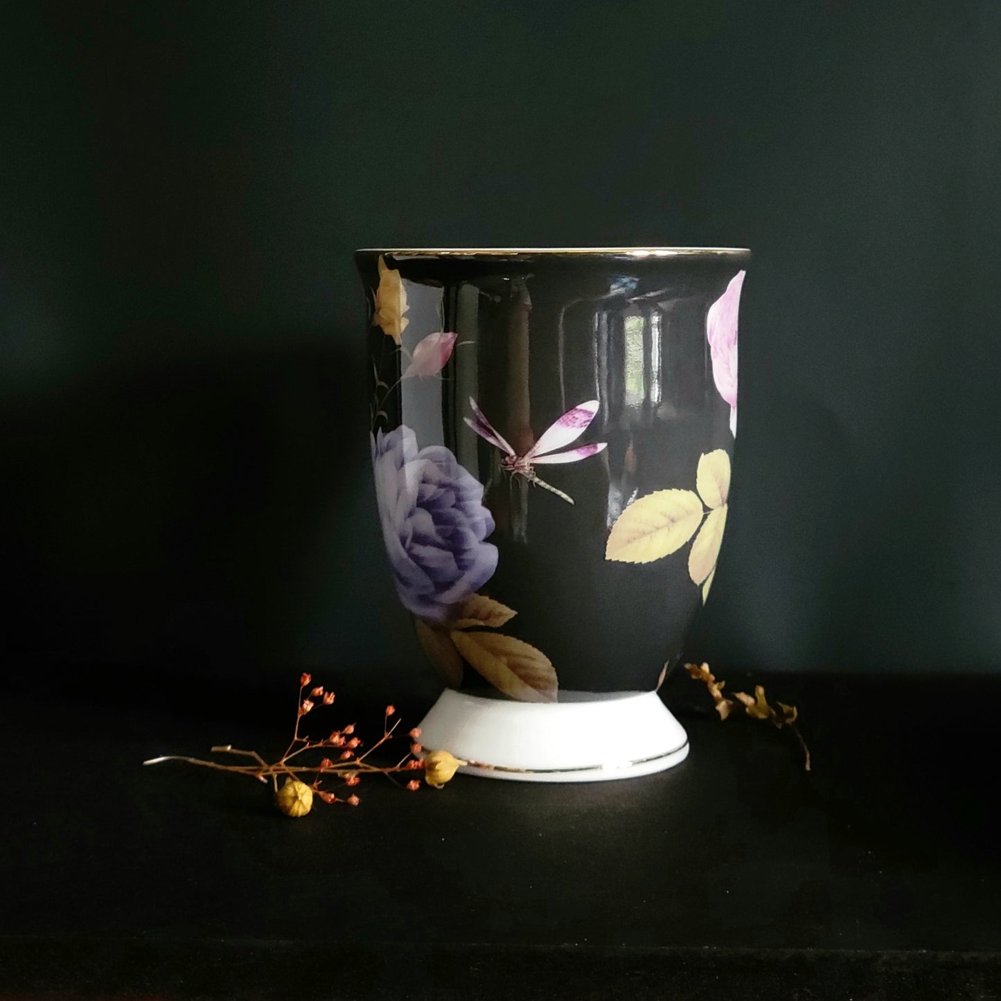 Floral Glass Cup
