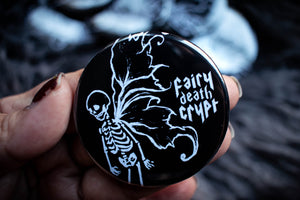 Fairy Death Crypt Button Pin